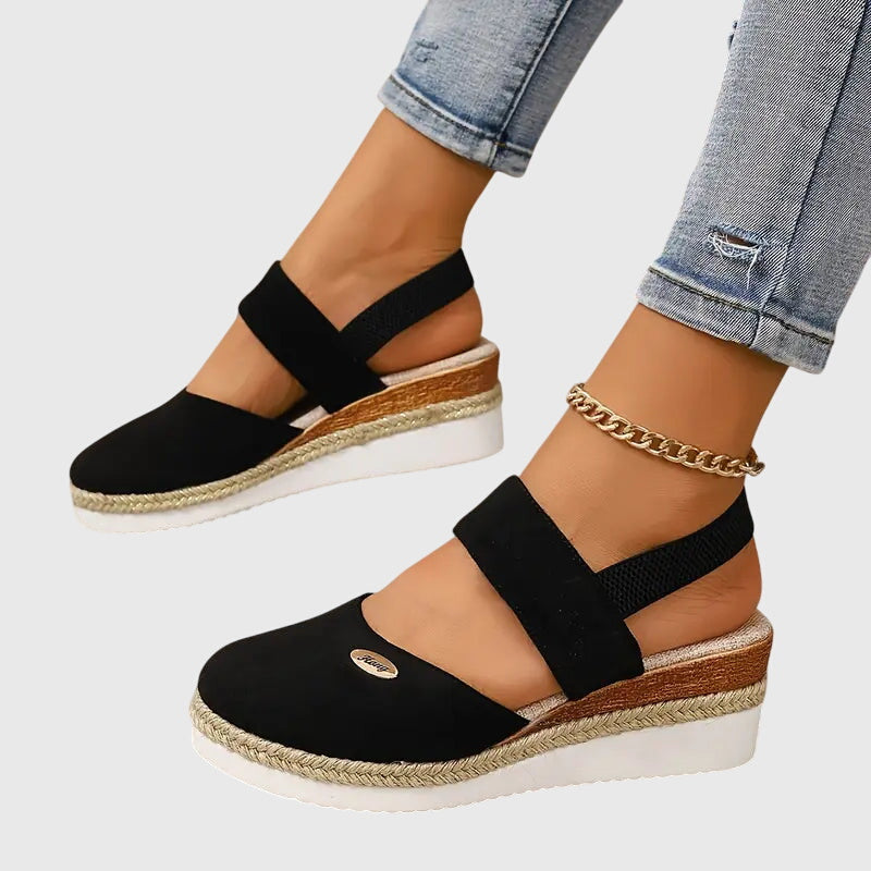 Remy | Closed Toe Wedge Comfort Platform Sandals