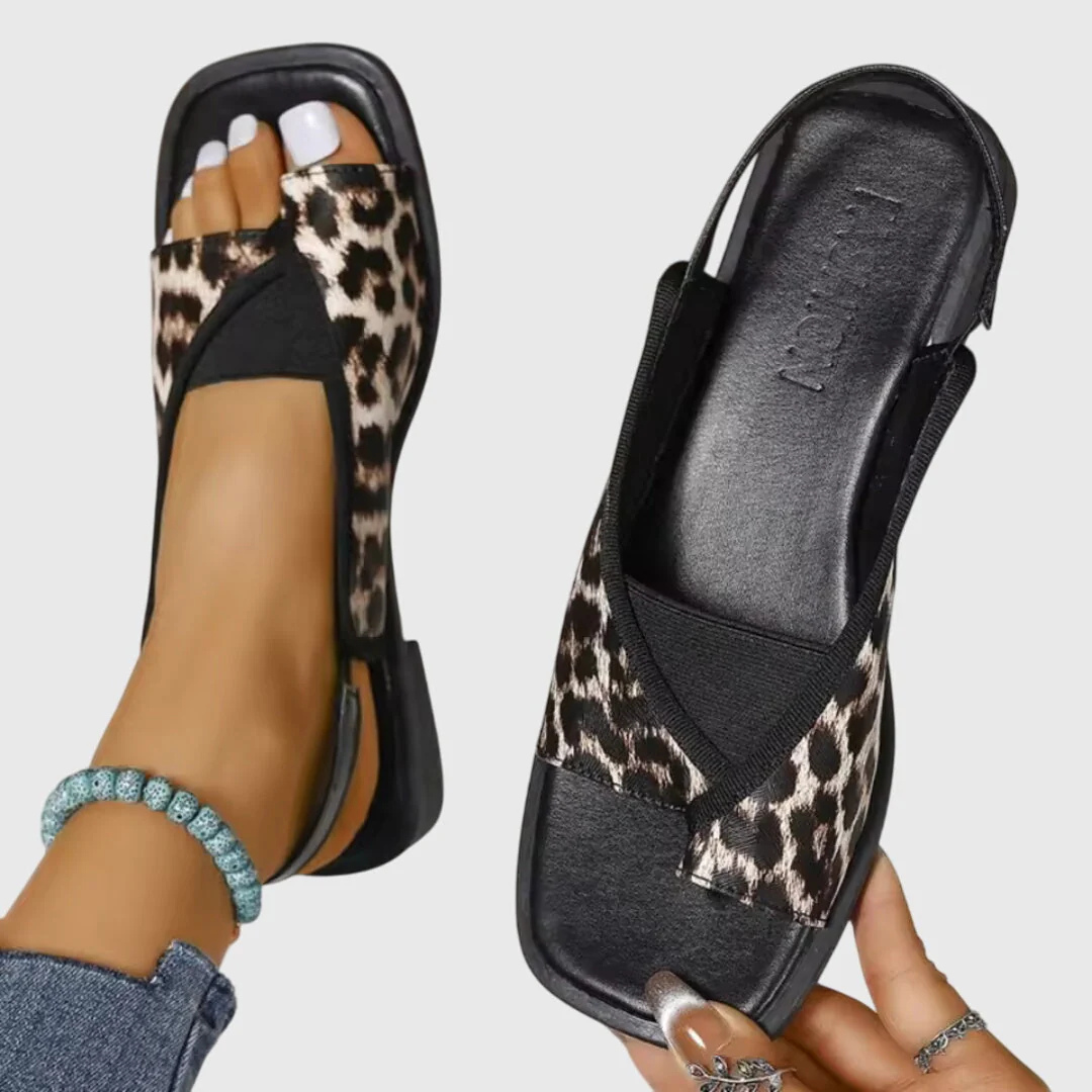 Sora | Square Toe Colorblock Comfort Sandals