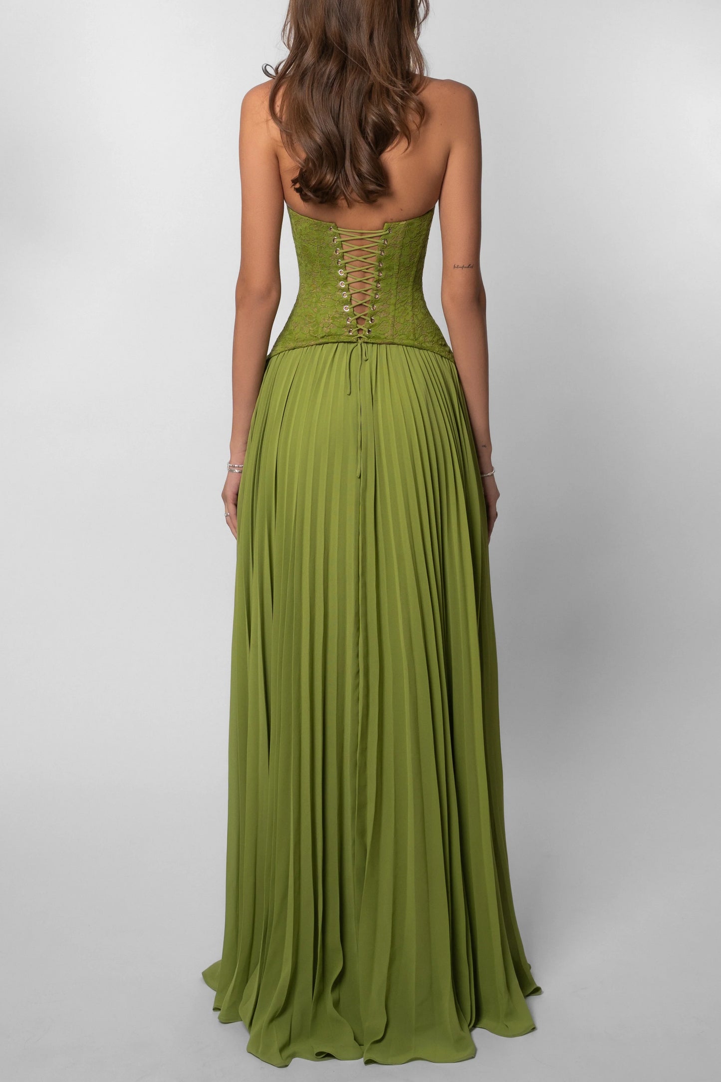 Isabelle | Lace Corset Halter Wedding Guest Maxi Dress