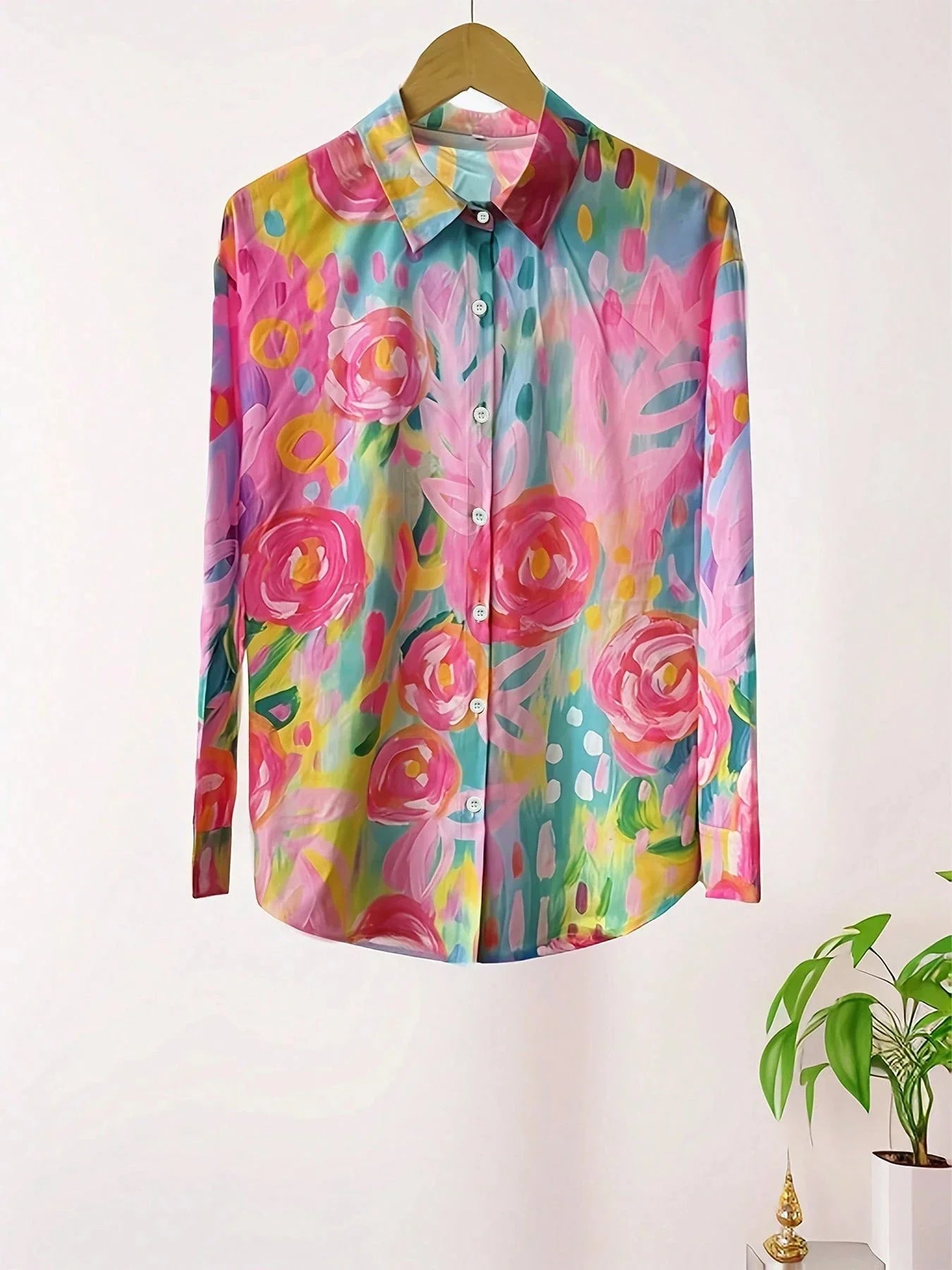 Marisol | Floral Print Button Down Summer Blouse