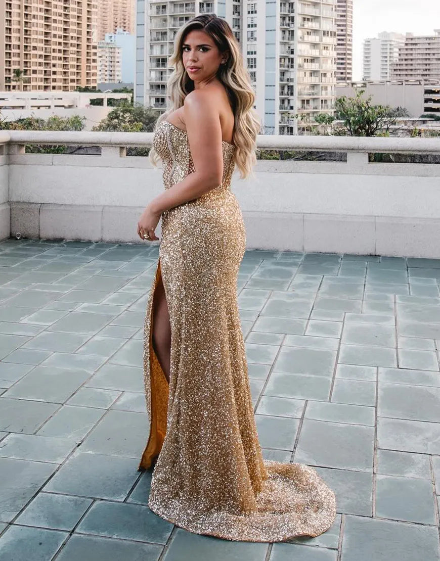 Jade | Sequin Sweetheart Corset Mermaid Prom Dress