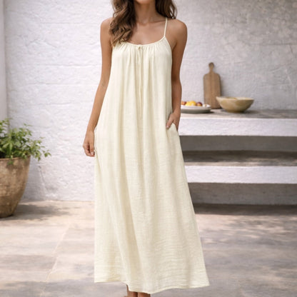 Lena | Open Back Spaghetti Strap Sundress