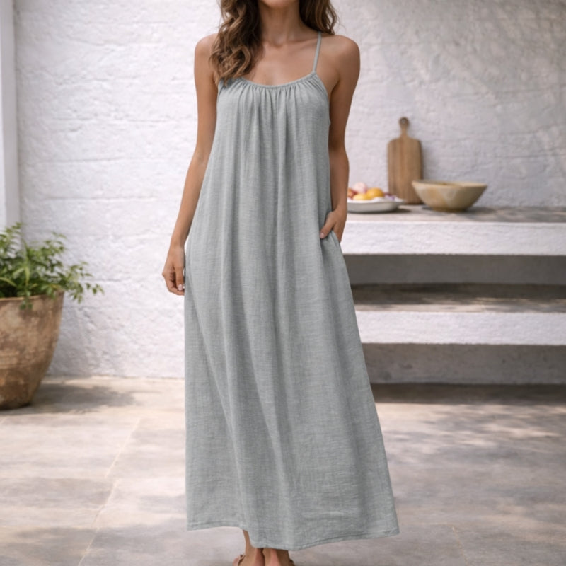 Lena | Open Back Spaghetti Strap Sundress