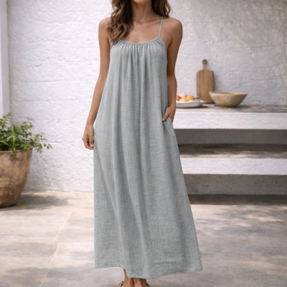 Lena | Open Back Spaghetti Strap Sundress