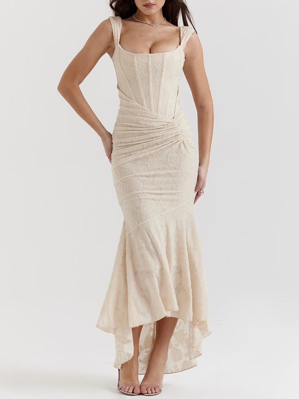 Bianca |  Off Shoulder Lace Corset Wedding Guest Dress