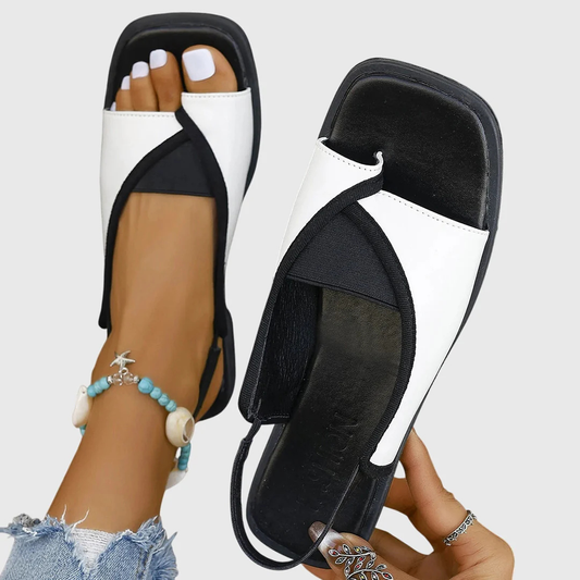 Sora | Square Toe Colorblock Comfort Sandals