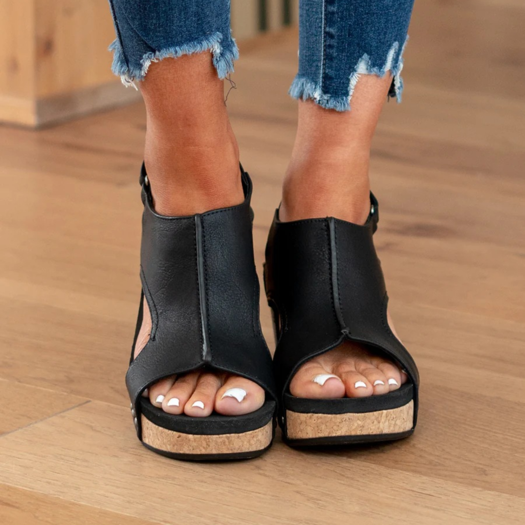 Cora | Open Toe Stylish Platform Wedge Sandals