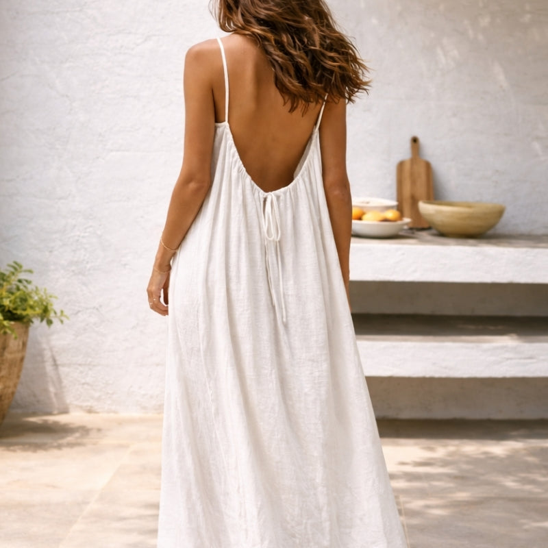 Lena | Open Back Spaghetti Strap Sundress