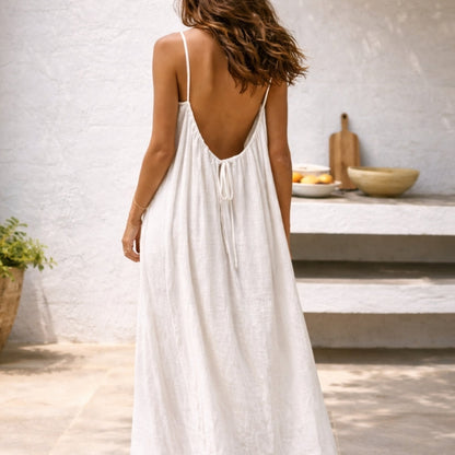 Lena | Open Back Spaghetti Strap Sundress