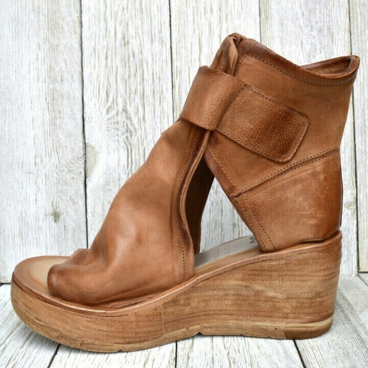 Romy | Double Buckle Platform Wedge Sandals