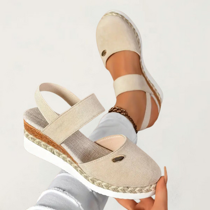 Remy | Closed Toe Wedge Comfort Platform Sandals