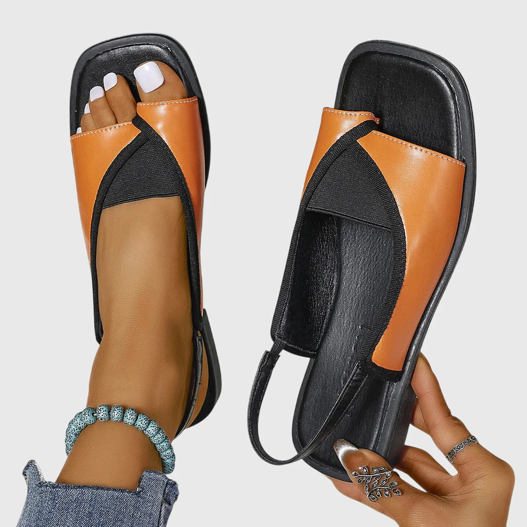 Sora | Square Toe Colorblock Comfort Sandals