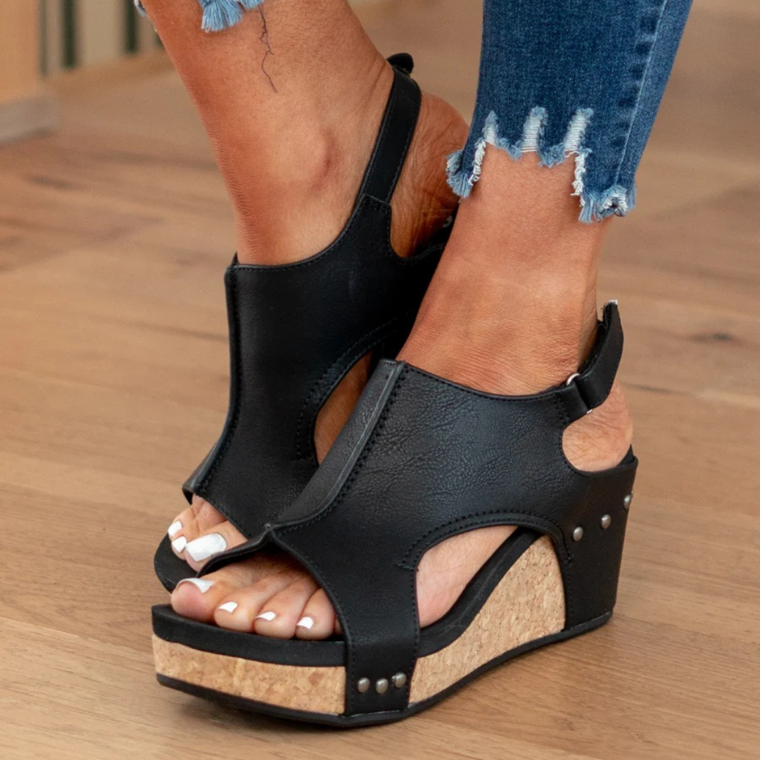 Cora | Open Toe Stylish Platform Wedge Sandals