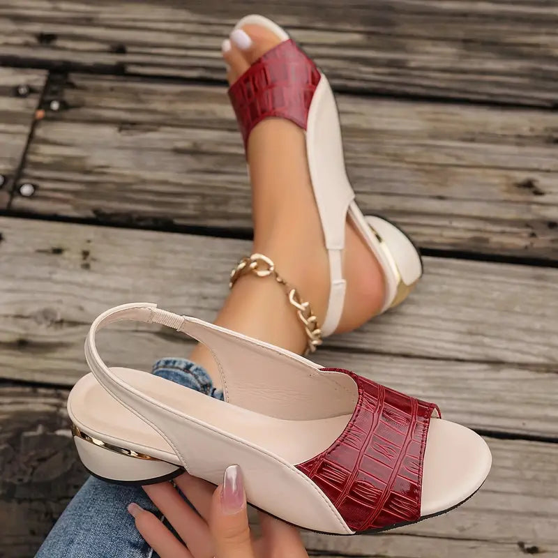 Croc Slingback Comfort Heeled Sandals