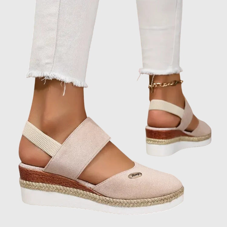 Remy | Closed Toe Wedge Comfort Platform Sandals