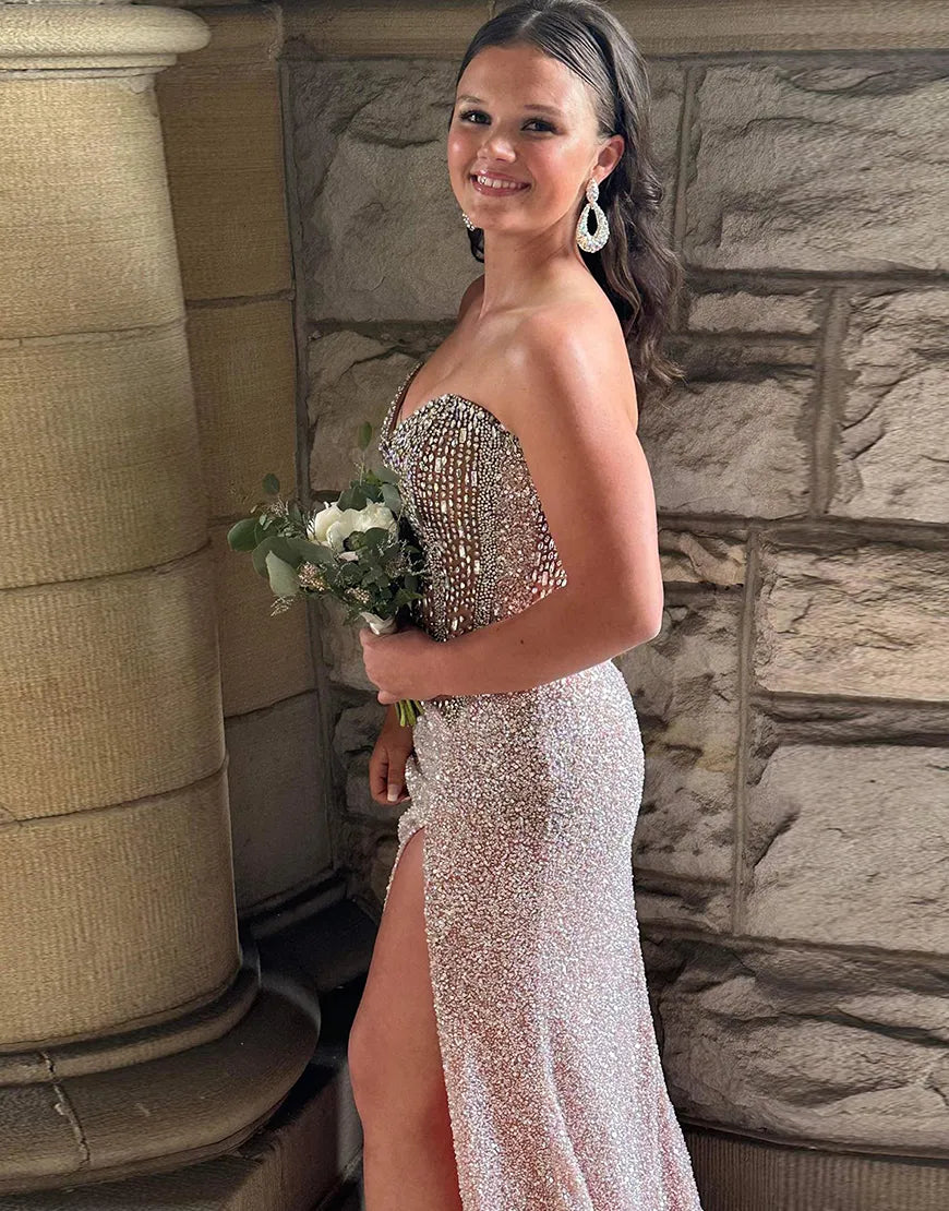 Jade | Sequin Sweetheart Corset Mermaid Prom Dress