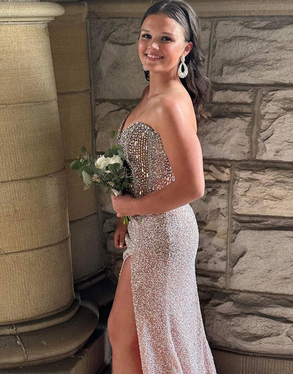 Jade | Sequin Sweetheart Corset Mermaid Prom Dress