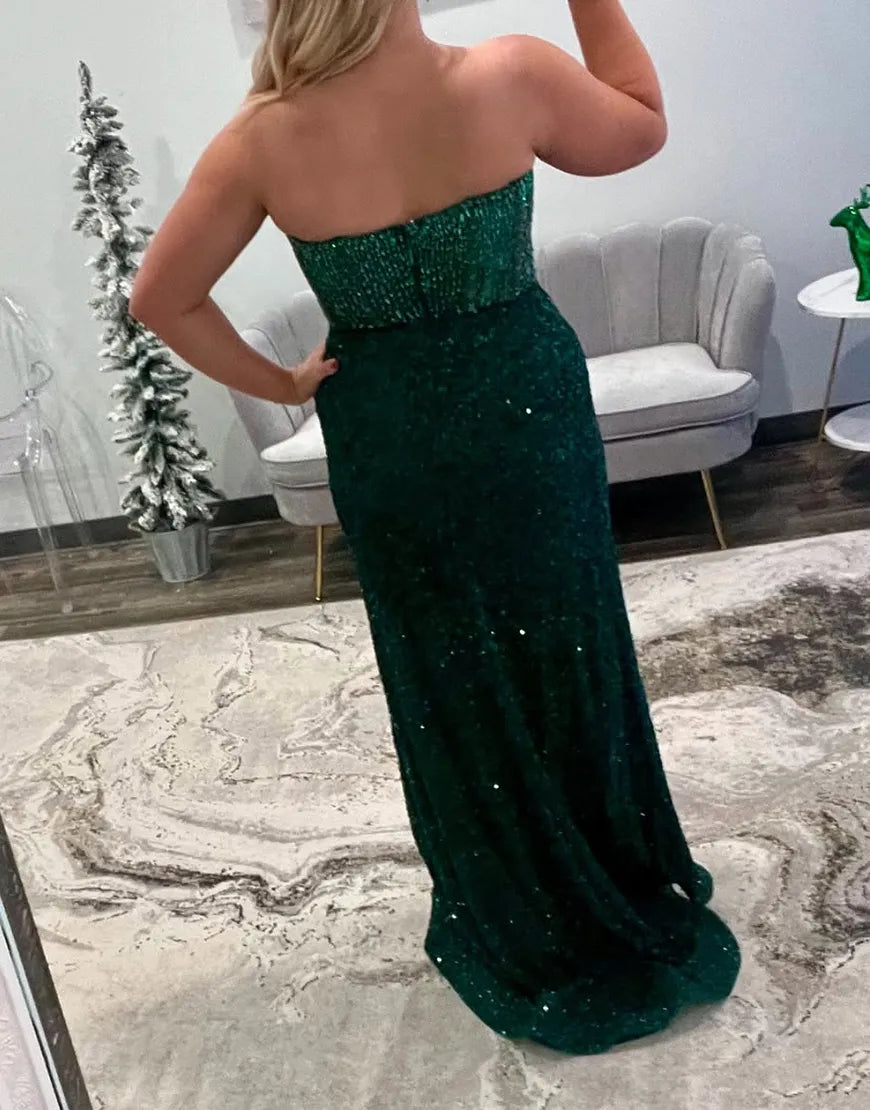 Jade | Sequin Sweetheart Corset Mermaid Prom Dress