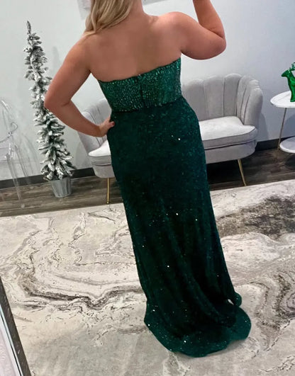 Jade | Sequin Sweetheart Corset Mermaid Prom Dress