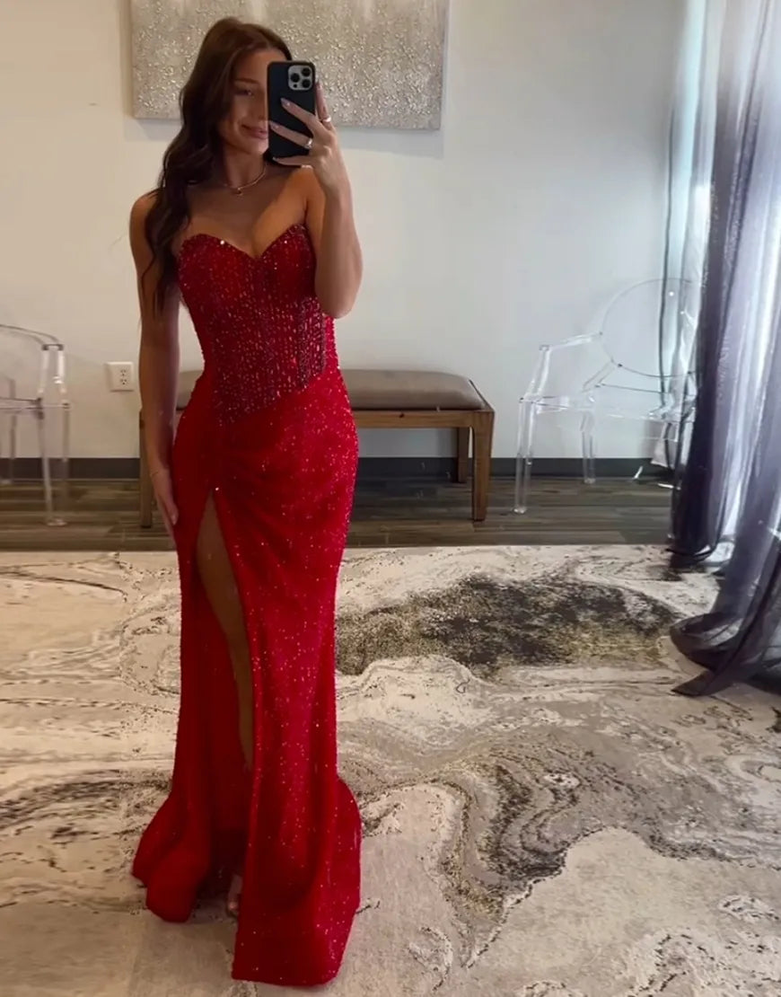 Jade | Sequin Sweetheart Corset Mermaid Prom Dress