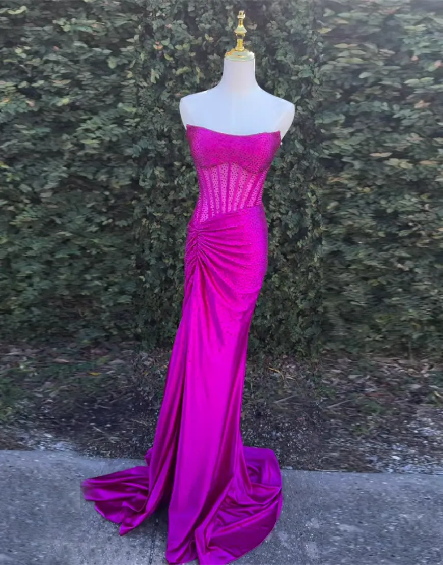 Scarlett | Rhinestone Corset Mermaid Formal Prom Dress