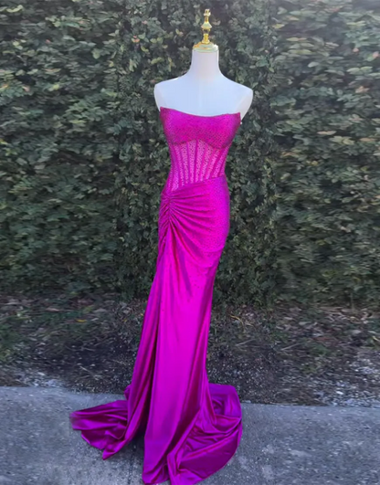 Scarlett | Rhinestone Corset Mermaid Formal Prom Dress