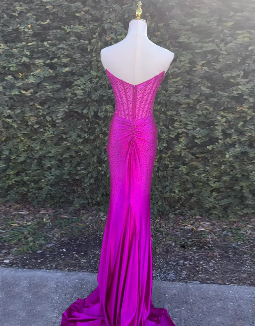 Scarlett | Rhinestone Corset Mermaid Formal Prom Dress