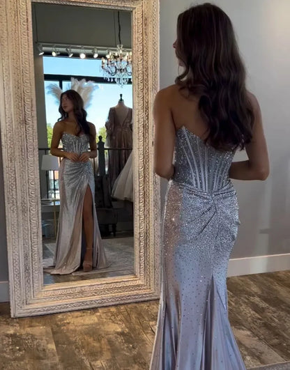 Scarlett | Rhinestone Corset Mermaid Formal Prom Dress