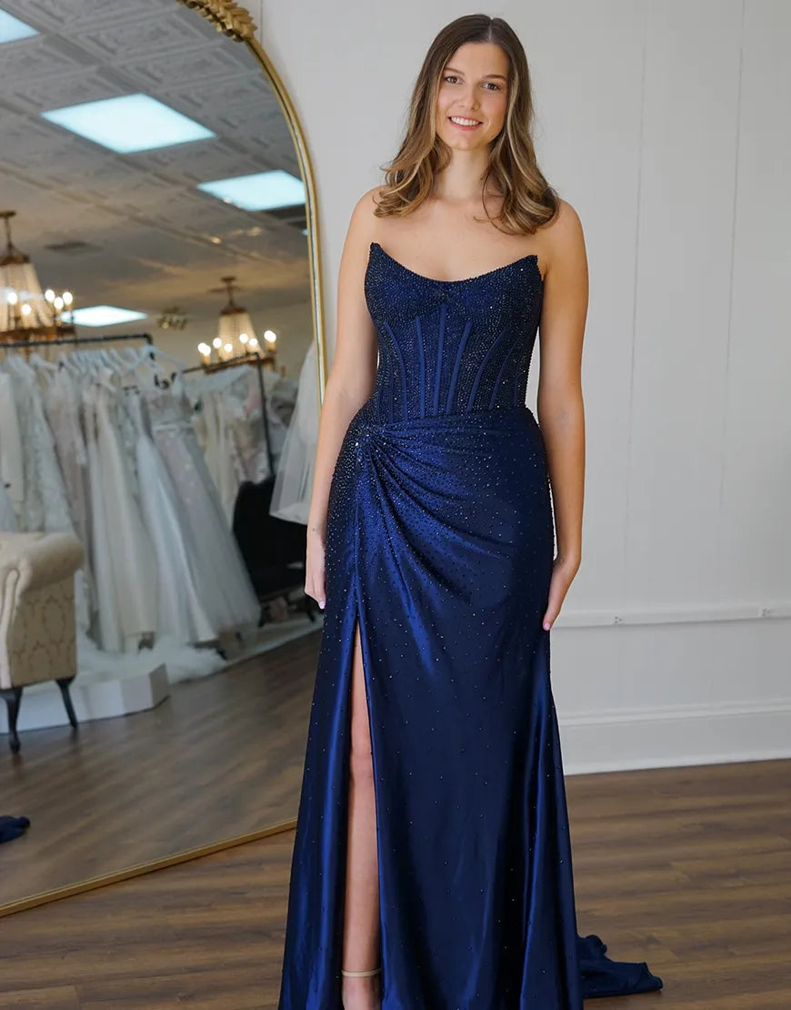 Scarlett | Rhinestone Corset Mermaid Formal Prom Dress