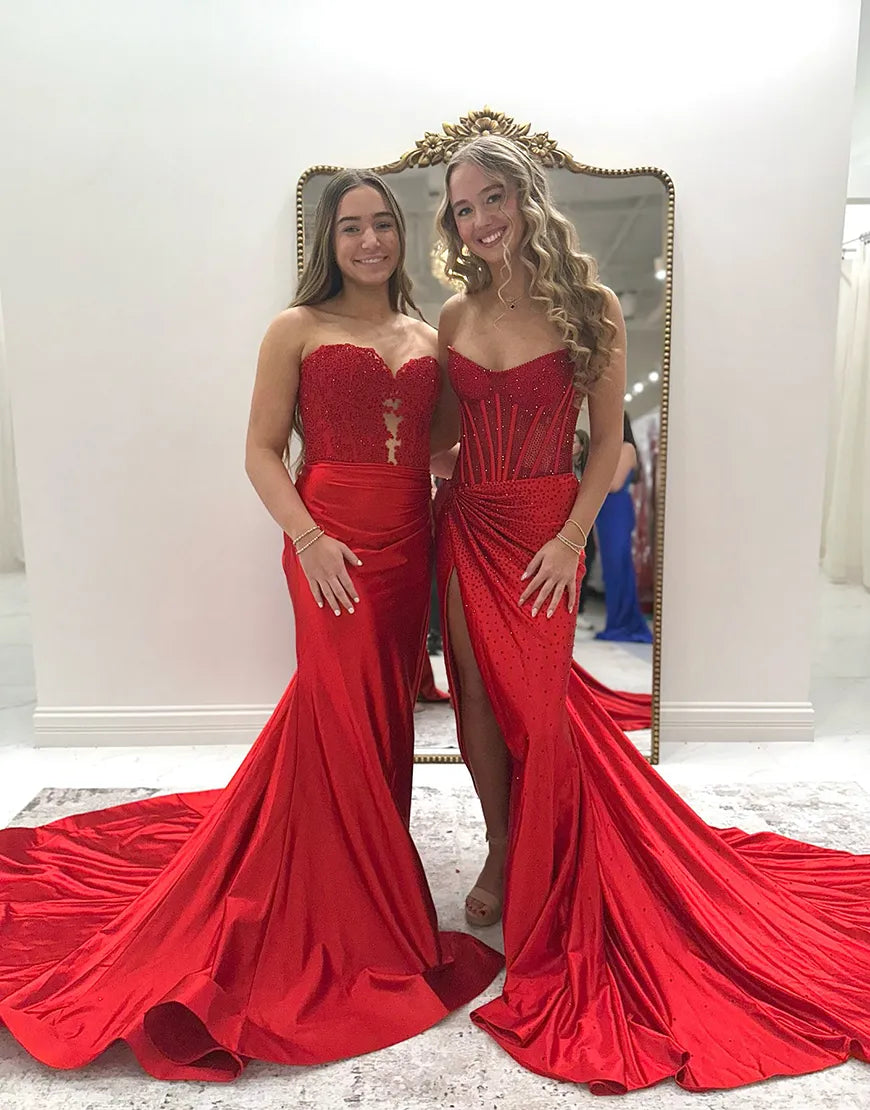 Scarlett | Rhinestone Corset Mermaid Formal Prom Dress