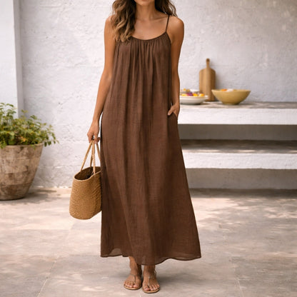 Lena | Open Back Spaghetti Strap Sundress