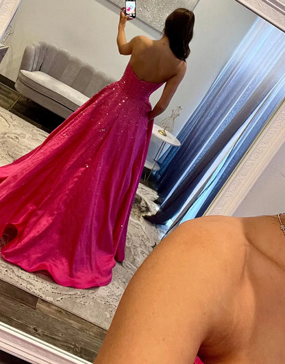 Nova | Rhinestone Bow Strapless Corset Bridesmaid Dress