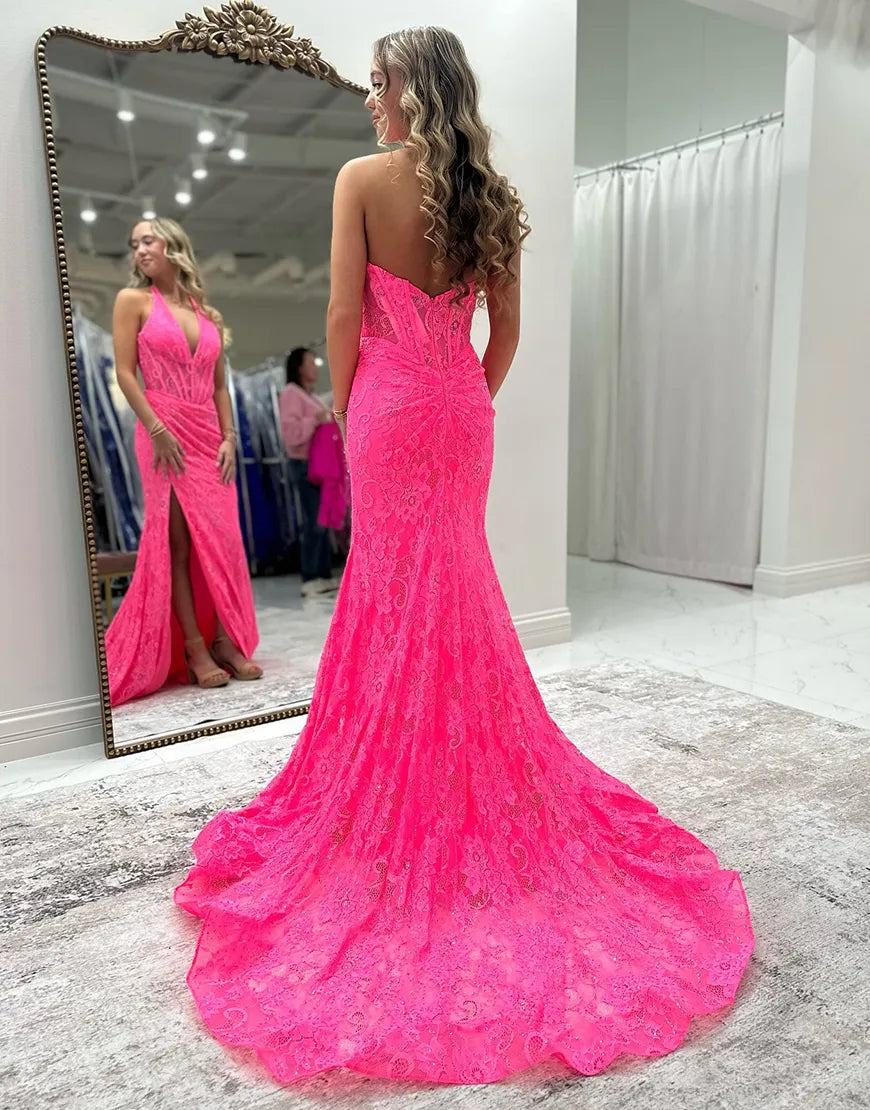 Bella | Sequin Halter Mermaid Bridesmaid Dress