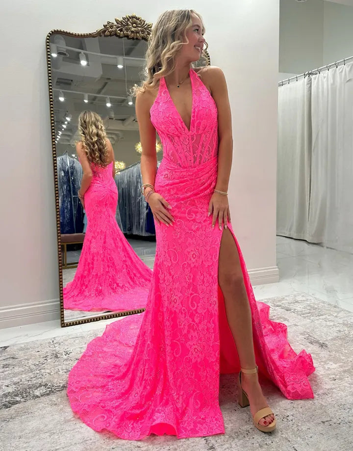 Bella | Sequin Halter Mermaid Bridesmaid Dress
