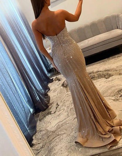 Jubile | Crystal Beaded Sweetheart Mermaid Bridesmaid Dres