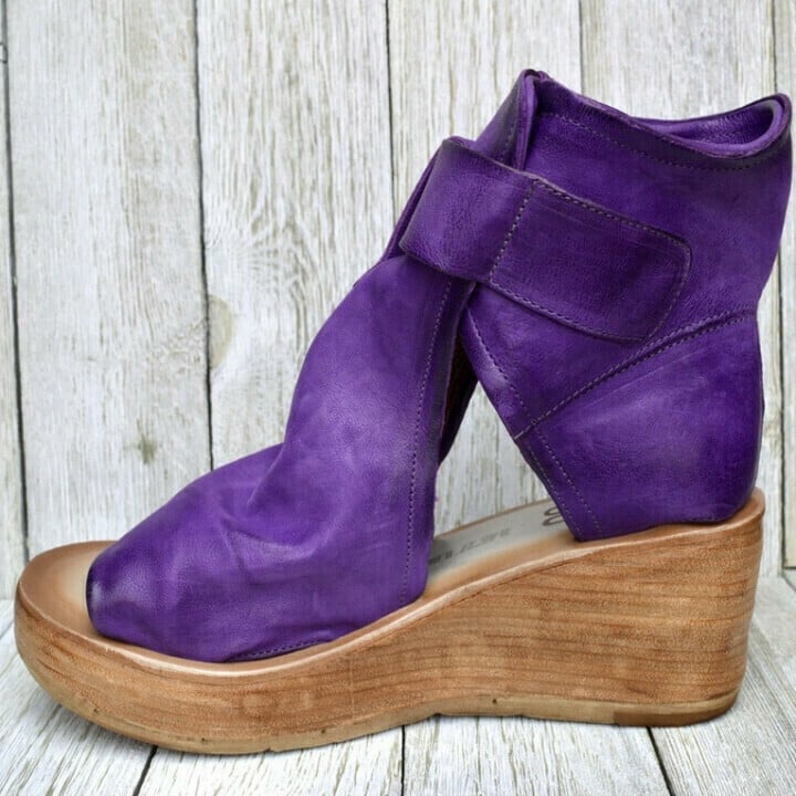 Romy | Double Buckle Platform Wedge Sandals