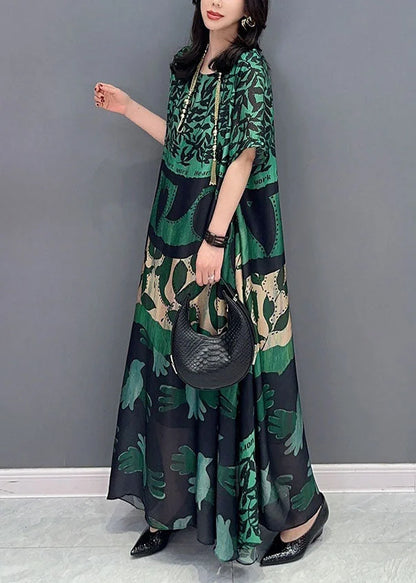 Kendall | Graphic Print Boho Oversized Maxi Dress