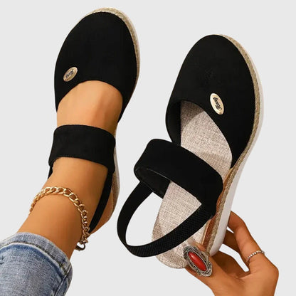 Remy | Closed Toe Wedge Comfort Platform Sandals