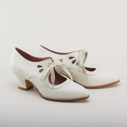 Ada | Lace Up Vintage Mary Jane Heels