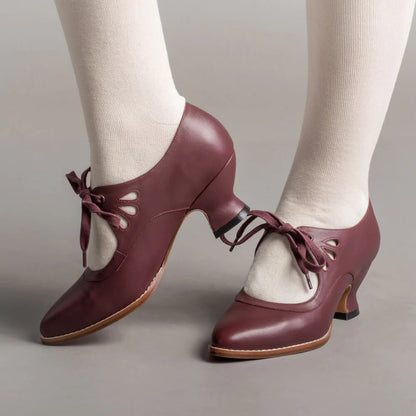 Ada | Lace Up Vintage Mary Jane Heels