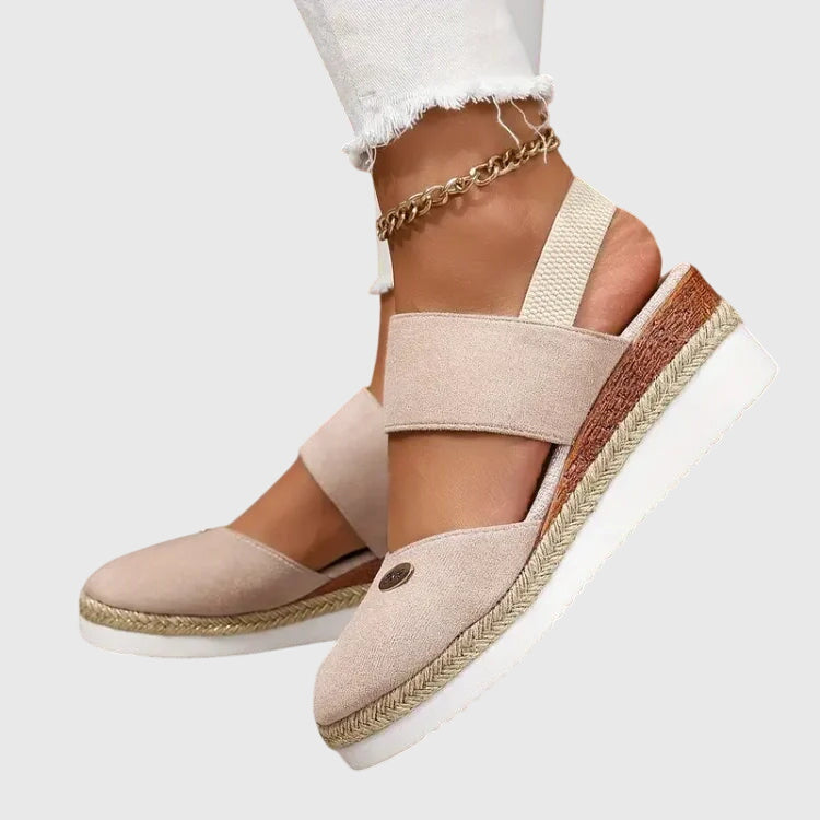 Remy | Closed Toe Wedge Comfort Platform Sandals