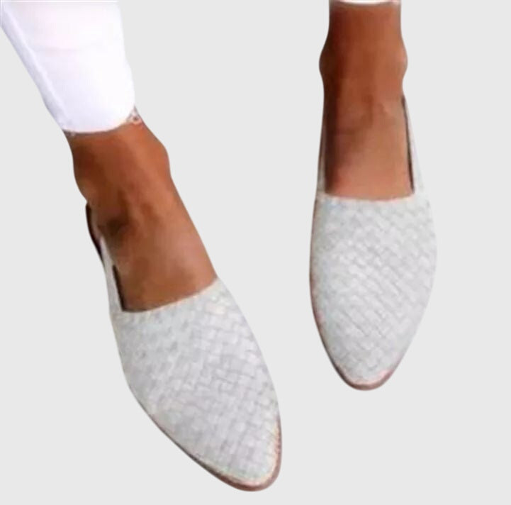 Blair | Woven Pointed Toe Flat Comfort Sandals