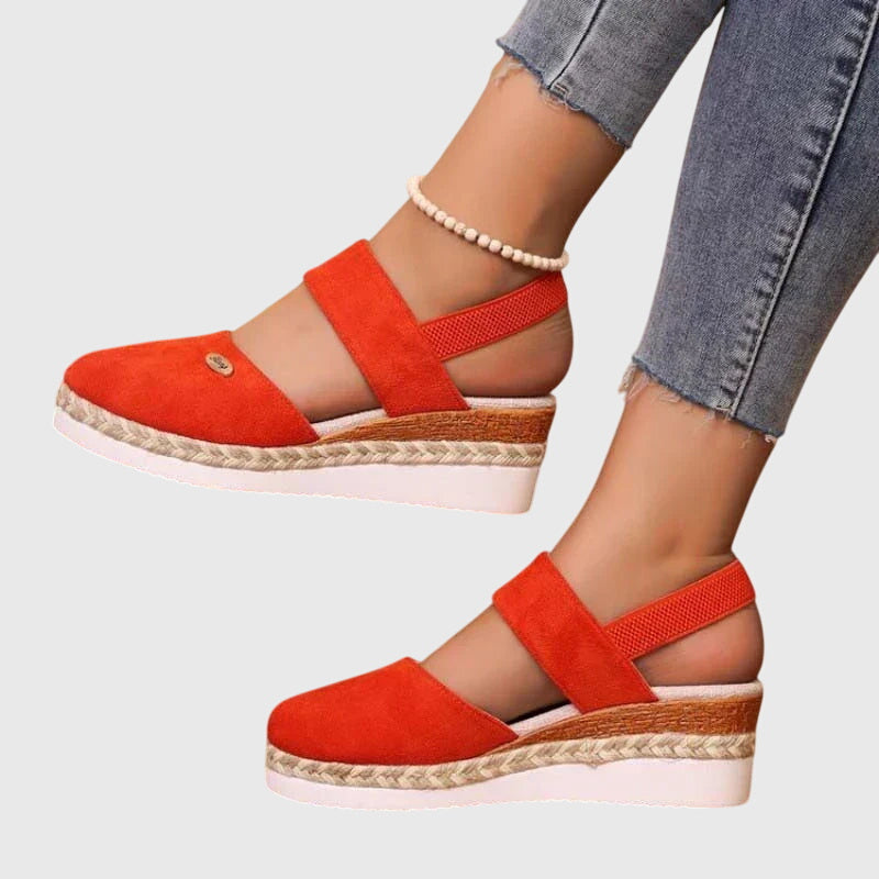Remy | Closed Toe Wedge Comfort Platform Sandals