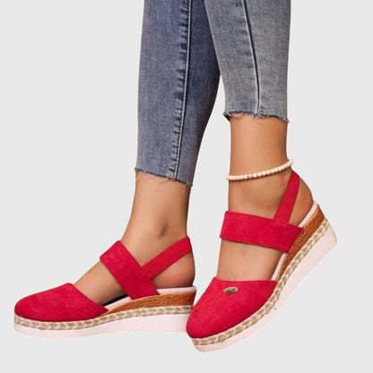 Remy | Closed Toe Wedge Comfort Platform Sandals