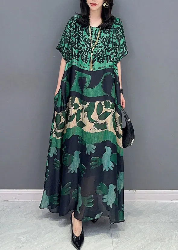 Kendall | Graphic Print Boho Oversized Maxi Dress