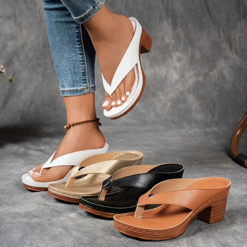 Hailey | Comfortable Platform Block Heeled Sandals