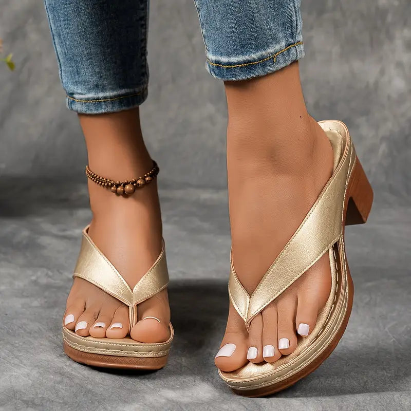 Hailey | Comfortable Platform Block Heeled Sandals