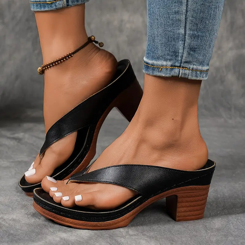 Hailey | Comfortable Platform Block Heeled Sandals