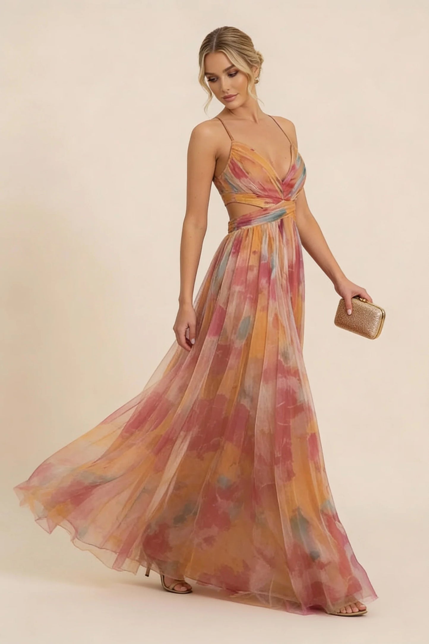 Sienna | Elegant Floral Boho Wedding Guest Maxi Dress