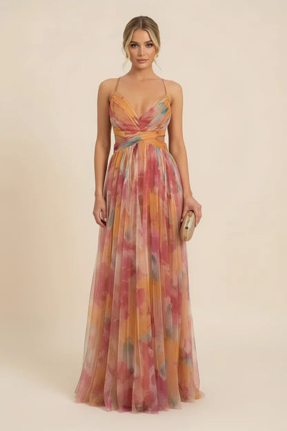 Sienna | Elegant Floral Boho Wedding Guest Maxi Dress